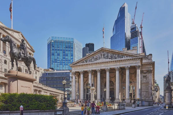 Het Historische Royal Stock Exchange Gebouw Londen Verenigd Koninkrijk — Stockfoto