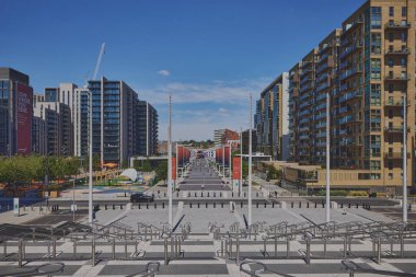 İngiltere 'nin başkentinde Wembley Park' ın yeni inşa edilmiş modern binaları
