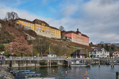 güzel bir Antik şehir meersburg lake bodensee