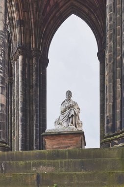 İskoçya, Edinburgh, İskoçya 'daki Walter Scott Anıtı manzarası