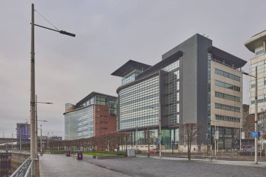 Glasgow, İskoçya, İngiltere ve Avrupa 'nın finans bölgesindeki modern ofis binası.