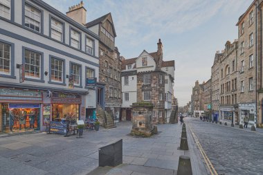 İskoçya, Edinburgh 'daki Royal Mile' ın Canongate bölgesindeki John Knox Evi..