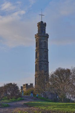 Nelson anıt calton Hill Edinburgh, İskoçya