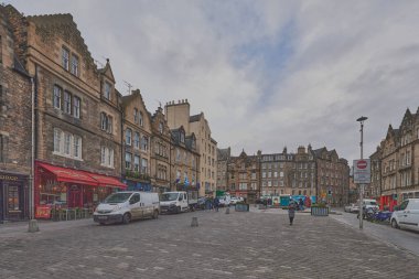 Grass Market, Edinburgh, İskoçya, İngiltere 'de tarihi mimari