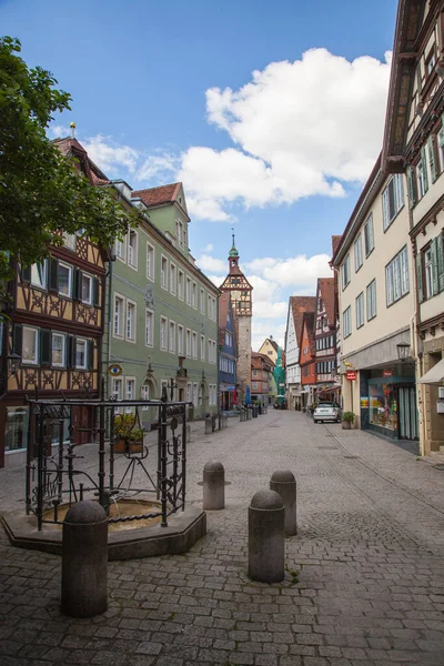 Schwaebisch Hall, Almanya 'daki Josenturm saat kulesi