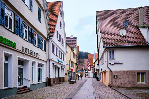 Street in Nagold, Baden-Wuerttemberg, Germany