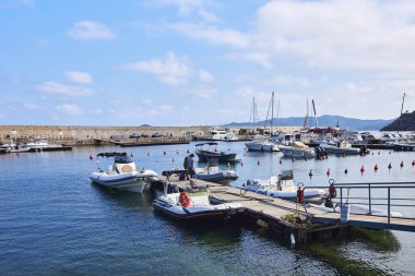 Portoferraio Limanı, Elba Adası, İtalya.