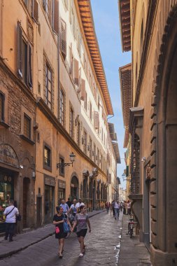 İtalya Floransa sokaklarında güzel ve tarihi mimarisi.