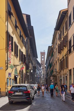 İtalya Floransa sokaklarında güzel ve tarihi mimarisi.