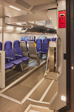 La Spezia, İtalya 'da Bir Trenin İçerisine Bakış