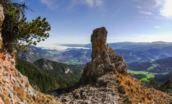 Fantastisk Stenet Passage Vandreture Til Det Højeste Bjerg Lavere Austria - Stock-foto