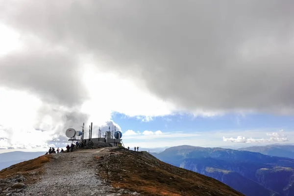 Cima Montaña Más Alta Austria Inferior Con Muchas Antenas Transmisores —  Fotos de Stock