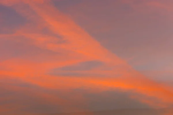 Nubes Rojas Colores Cielo Durante Atardecer Invierno — Foto de Stock