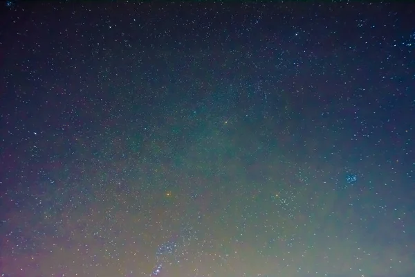 Incrível Noite Estrelada Com Verde Outras Cores Noite — Fotografia de Stock