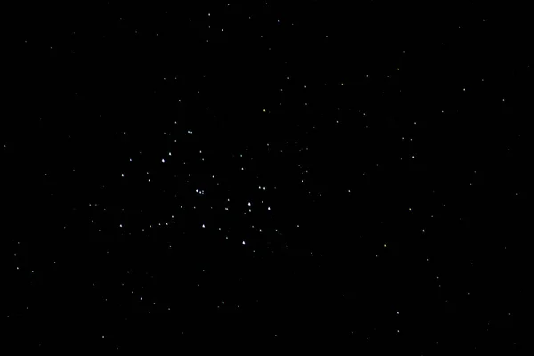 Muitas Estrelas Coloridas Céu Negro Escuro Inverno — Fotografia de Stock