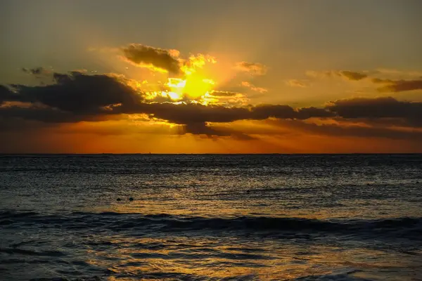 Incrível Nascer Sol Brilhante Com Nuvens Mar Férias Egito — Fotografia de Stock