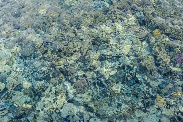 Vista Desde Embarcadero Hasta Agua Con Reflejos Colorido Arrecife Coral —  Fotos de Stock