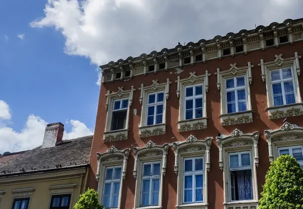 Decorated Fassade Wonderful Old House Walking Sopron Hungary — Stock Photo, Image