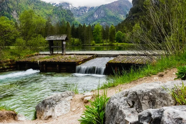 View Amazing Nature Landscape Schiederweiher Upper Austria Vacation — Stock Photo, Image
