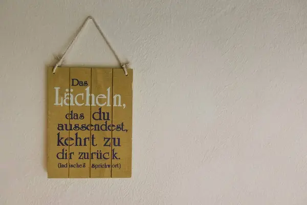 Mądrość Życia Mówiąc Tablicy Ścianie Salzburg Austria — Zdjęcie stockowe