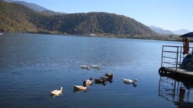 Dağlardaki göl manzarası