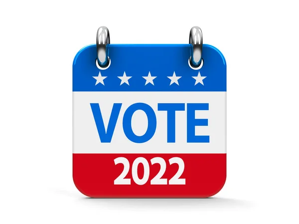 Vote Élection 2022 Icône Calendrier Comme Drapeau Américain Représente Jour — Photo