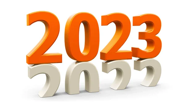 2022 2023 Change Represents New Year 2023 Three Dimensional Rendering — Fotografia de Stock