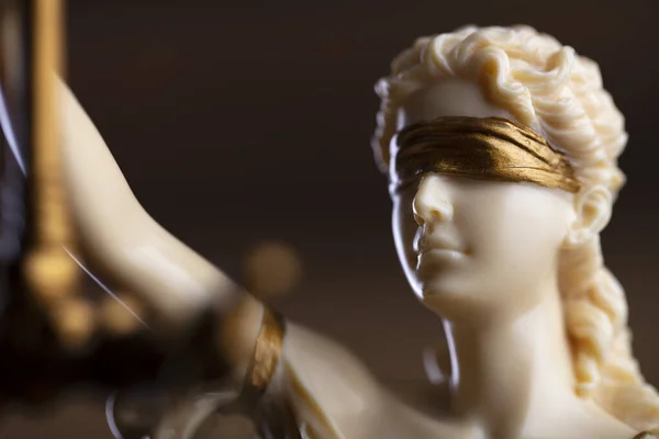 Концепція Права Правосуддя Символ Справедливості Скульптура Феміди — стокове фото