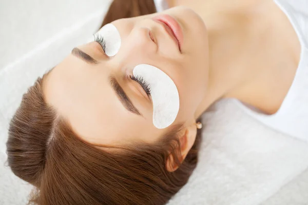 Beautiful Woman Long Eyelashes Beauty Salon — Stock Photo, Image