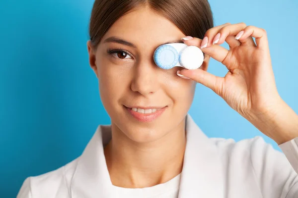 Augenkorrektur Augenheilkunde Exzellentes Sehen Oder Optikergeschäft Stockfoto