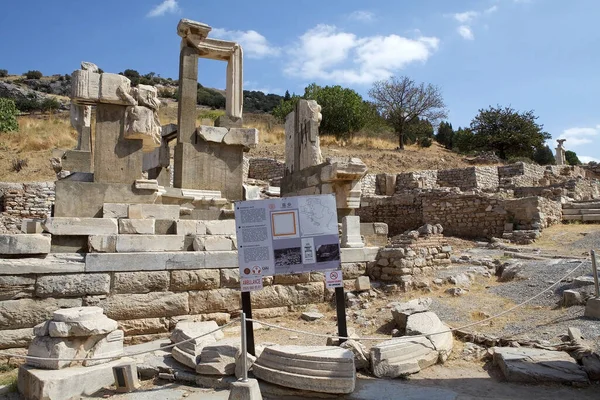 Hus Efesos Turkiet Visar Hur Rika Levde Romartiden Efesos Skrevs — Stockfoto