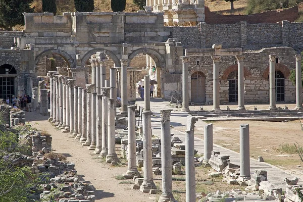 Case Efeso Turchia Mostrando Come Vivevano Ricchi Durante Periodo Romano — Foto Stock