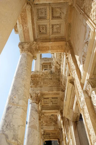 Дома Эфесе Турция Показывающие Богатые Жили Римский Период Эфес Внесен — стоковое фото