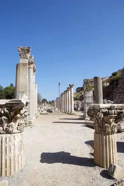 Domy Efezie Turcji Pokazujące Jak Bogaci Żyli Okresie Rzymskim Efez — Zdjęcie stockowe