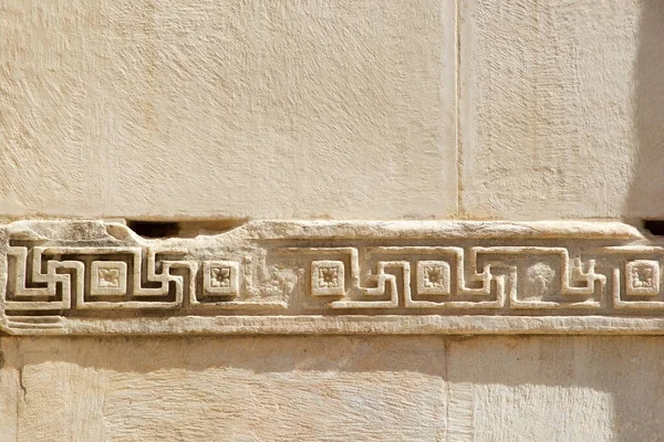 Templo Adriano Detalles Sitio Arqueológico Éfeso Turquía Éfeso Fue Inscrito — Foto de Stock