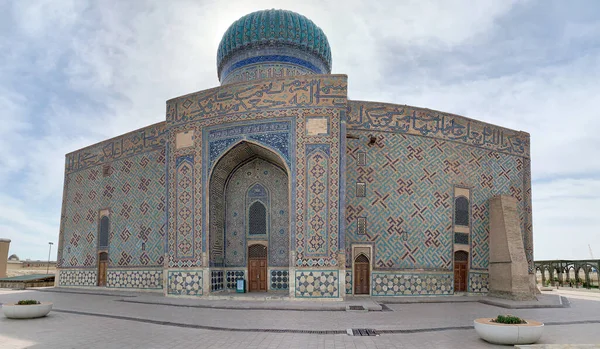 Mauzoleum Khoja Ahmed Yasawi Mieście Turkistan Południowym Kazachstanie Budynek Został — Zdjęcie stockowe