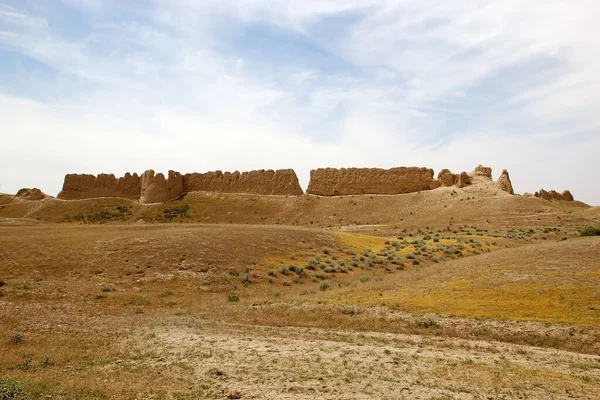 Ruinas Sauran Antigua Ciudad Ubicada Kilómetros Ciudad Turkistán Sur Kazajstán — Foto de Stock