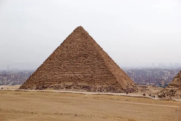 이집트 기자에 피라미드 콤플렉스 Giza Pyramid Complex 네크로폴리스라고도 불린다 그것은 — 스톡 사진
