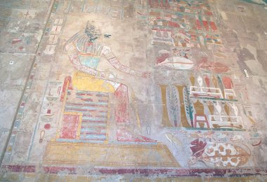 Morg Hatshepsut Tapınağı, Lüksör şehrinin karşısı, Mısır. Mısır 'ın on sekizinci Hanedanı' nın firavunu Hatshepsut döneminde inşa edilen morg tapınağı..