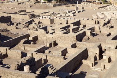 Elephantine Island on the Nile at Aswan, Upper Egypt. The archaeological digs on the island became a World Heritage Site in 1979 clipart