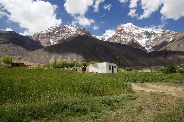 stock image Mountains in Pamir in the Gorno-Badakhshan in Tajikistan. The Badakhshan is an autonomous region in eastern Tajikistan