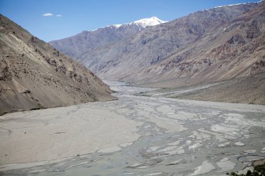 Tacikistan 'daki Gorno-Badakhshan' daki Bartang Vadisi 'nin manzarası. Badakhshan, Tacikistan 'ın doğusunda, Pamir Dağları' nda özerk bir bölgedir.