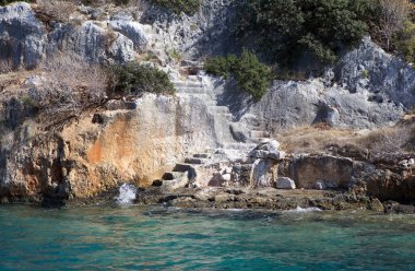 Akdeniz 'deki batık kent Simena ve Kekova adasının kalıntıları, Türkiye