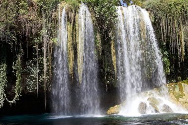 Upper Duden Waterfalls in province of Antalya, Turkey. The waterfalls, formed by recycle station water, are located 12 kilometres northeast of Antalya clipart