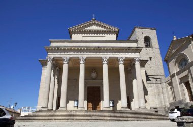 San Marino Bazilikası, Avrupa. Saint Marinus Bazilikası bir Katolik kilisesidir. San Marino şehri Monte Titano 'nun tepesinde yer almaktadır.