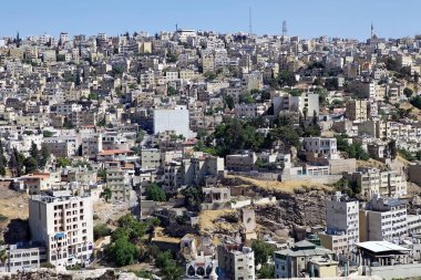 Amman Manzarası, Ürdün 'ün başkenti Amman' ın merkezindeki Citadel Hill 'deki bir arkeolojik alan.