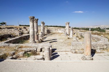 Amman Kalesi, Citadel Hill, Bizans Kilisesi, Amman şehir merkezindeki arkeoloji sahasında, Ürdün 'ün başkentinin merkezinde.