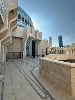 Amman, Ürdün 'deki Kral I. Abdullah Camii. Cami 1982 ve 1989 yılları arasında inşa edildi.