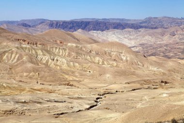 Ürdün 'deki çöl manzarası. Ürdün yarı kurak bir ülke
