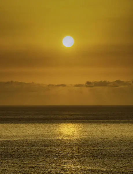 Захід Сонця Лос Гігантесі Острові Тенеріфе Ліцензійні Стокові Зображення